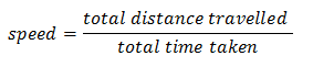 The ratio of total distance to total time taken by the body gives its average speed