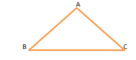 The sum of the angles of the triangle