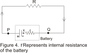 Internal resistance of a battery depends on factors like seperation ...