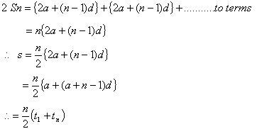 Sum of n items in Arithmetic Progression