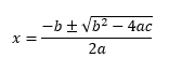 quadratic Formula