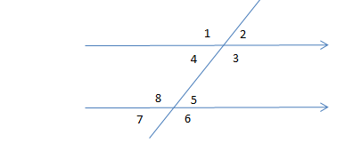 Transversal across the parallel Lines