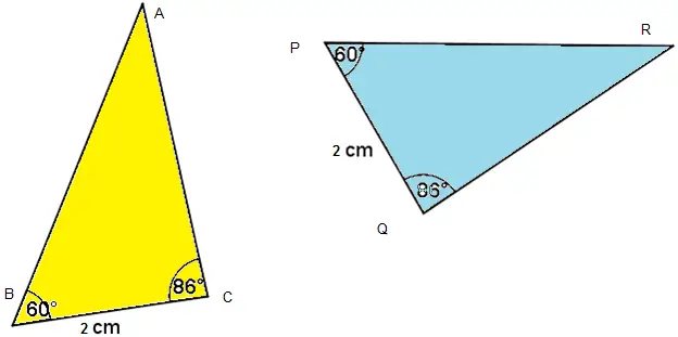 ASA congruent triangle example