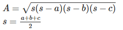 Class 9 Maths notes for Heron's Formula 