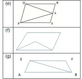 Class 9 Maths Worksheet for Area of parallelograms & triangles