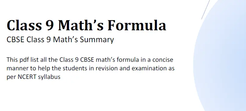 8th Grade Math Formula Chart 2015