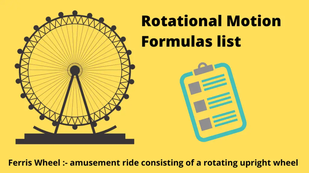Rotational Motion Formulas
