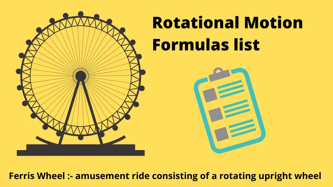 Rotational Motion Formulas List Physicscatalyst S Blog