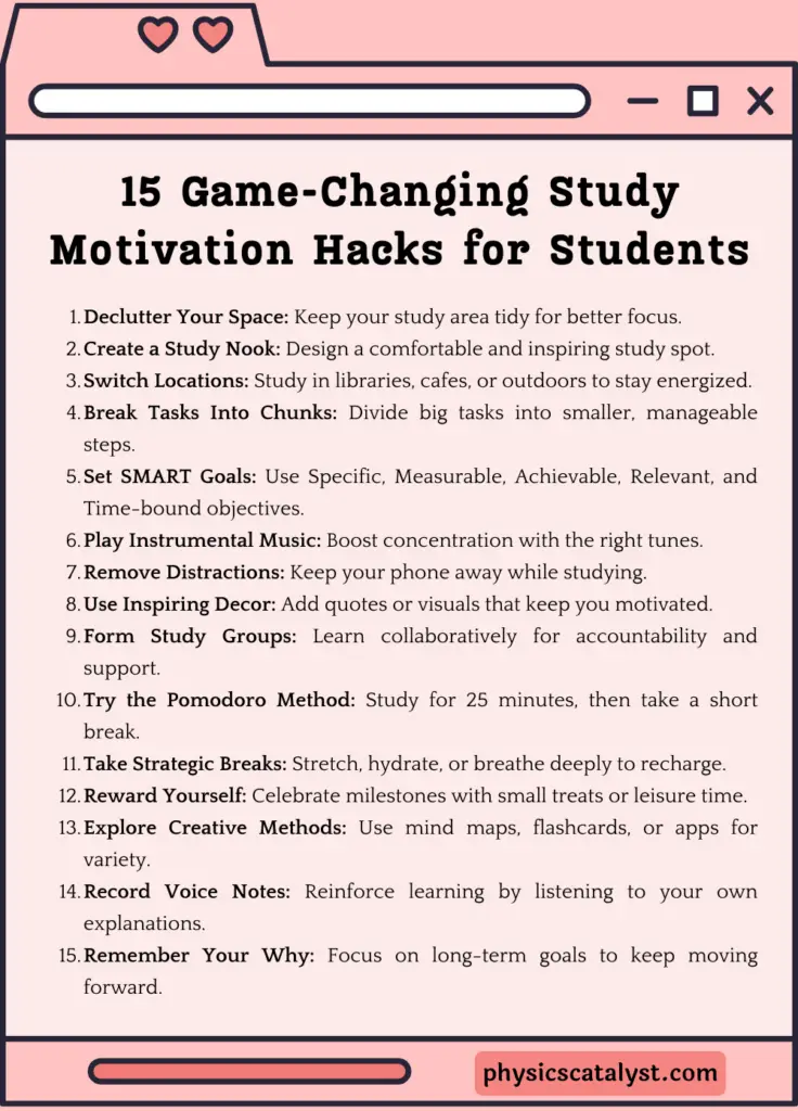 study motivation hacks