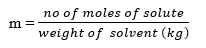 Molality Formula