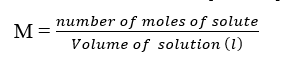 Molarity Formula