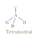 tetrahedral  arrangement of electron pairs