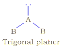 trigonal planer arrangement of electron pairs