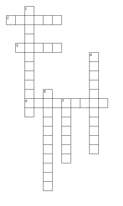 Crossword Puzzle for light shadows and reflection
