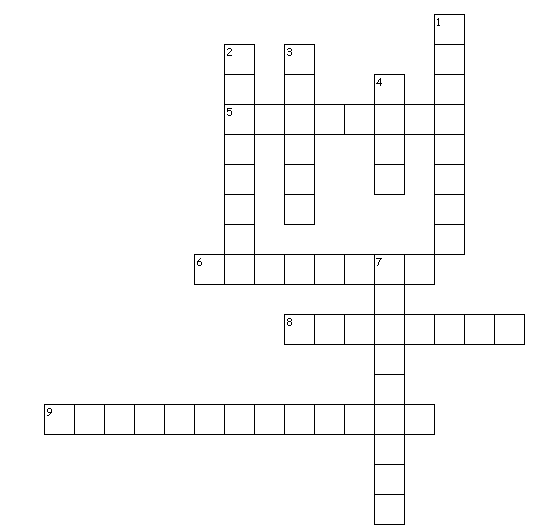 crossword puzzle for Components of food class 6 science Notes