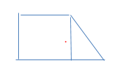 Area of trapezium when it can be divied into One triangle and One rectangle