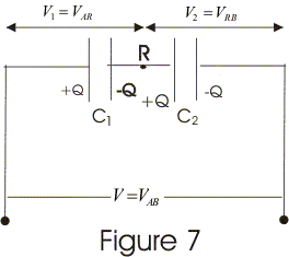 Series combination of capacitors
