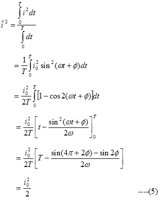 Root Mean  square value of AC
