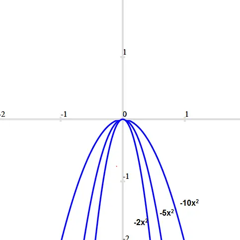 graph of polynomial function(downward quadratic function)